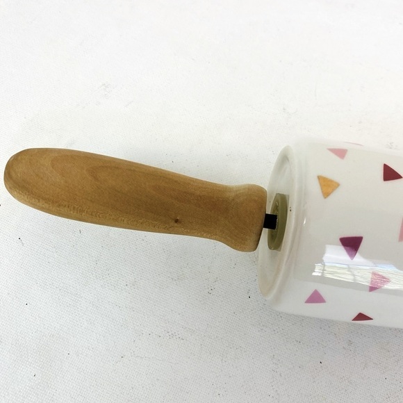 Ceramic Multi Color Triangle Confetti Rolling Pin 17.5” - Picture 7 of 11
